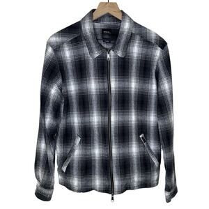 RVCA Men’s Plaid Lightweight Full Zip Front Jacket Size Large Pockets